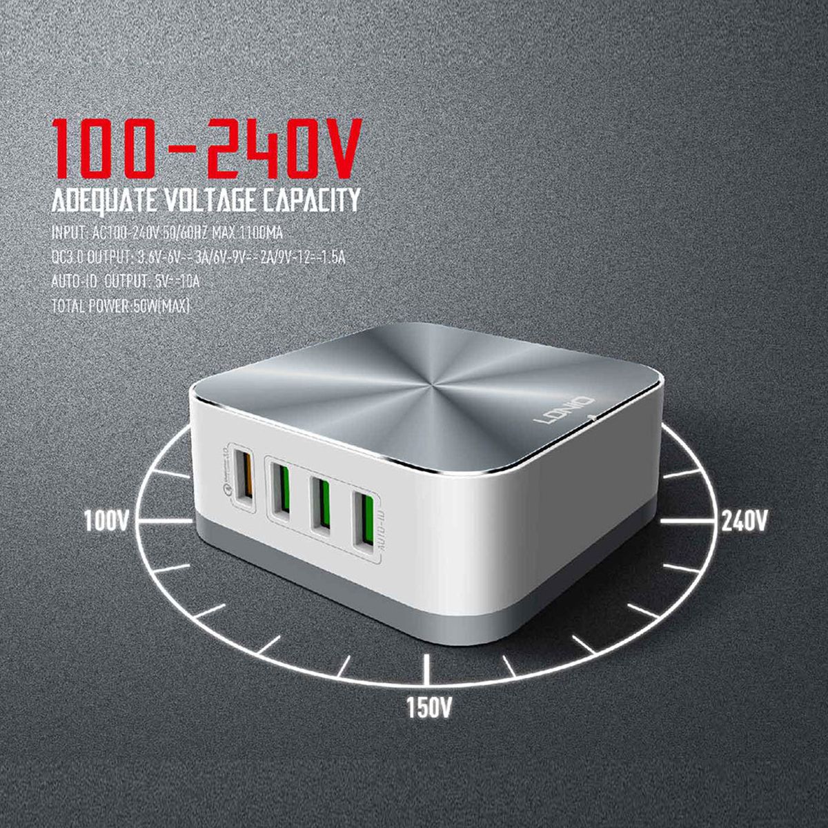 Bakeey-50W-8-USB-Port-QC-Charger-Fast-Charging-For-iPhone-12-XS-11Pro-MI10-Mi10-Note-9S-S20-1738834