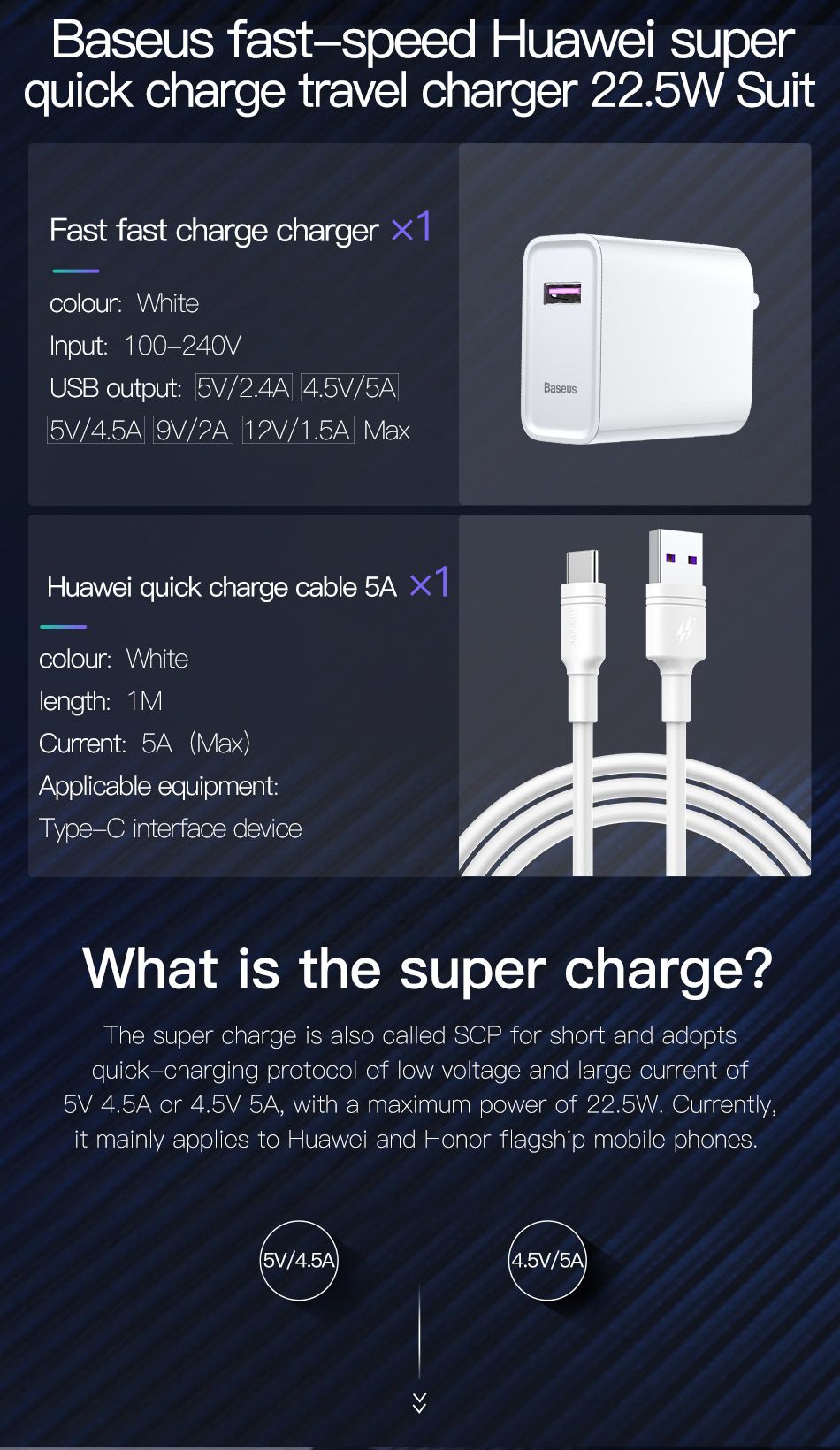 Baseus-GS-QC571A-225W-5A-QC30-Foldable-Smart-Quick-Charge-USB-Charger-with-5A-Data-Cable-for-Samsung-1621036