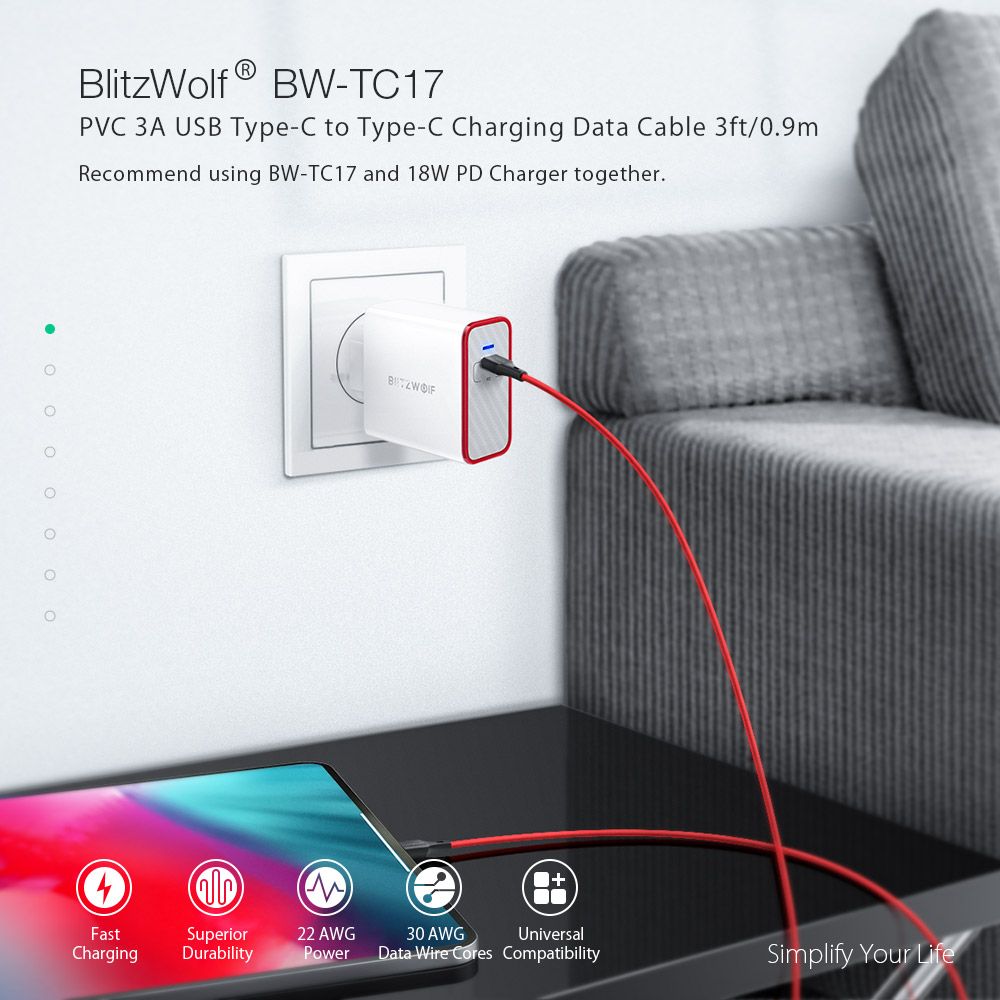 BlitzWolfreg-BW-PL4-45W-PD-Type-C-USB-Charger-EU-Adapter--BW-TC17-3A-USB-PD-Type-C-to-Type-C-Chargin-1524286