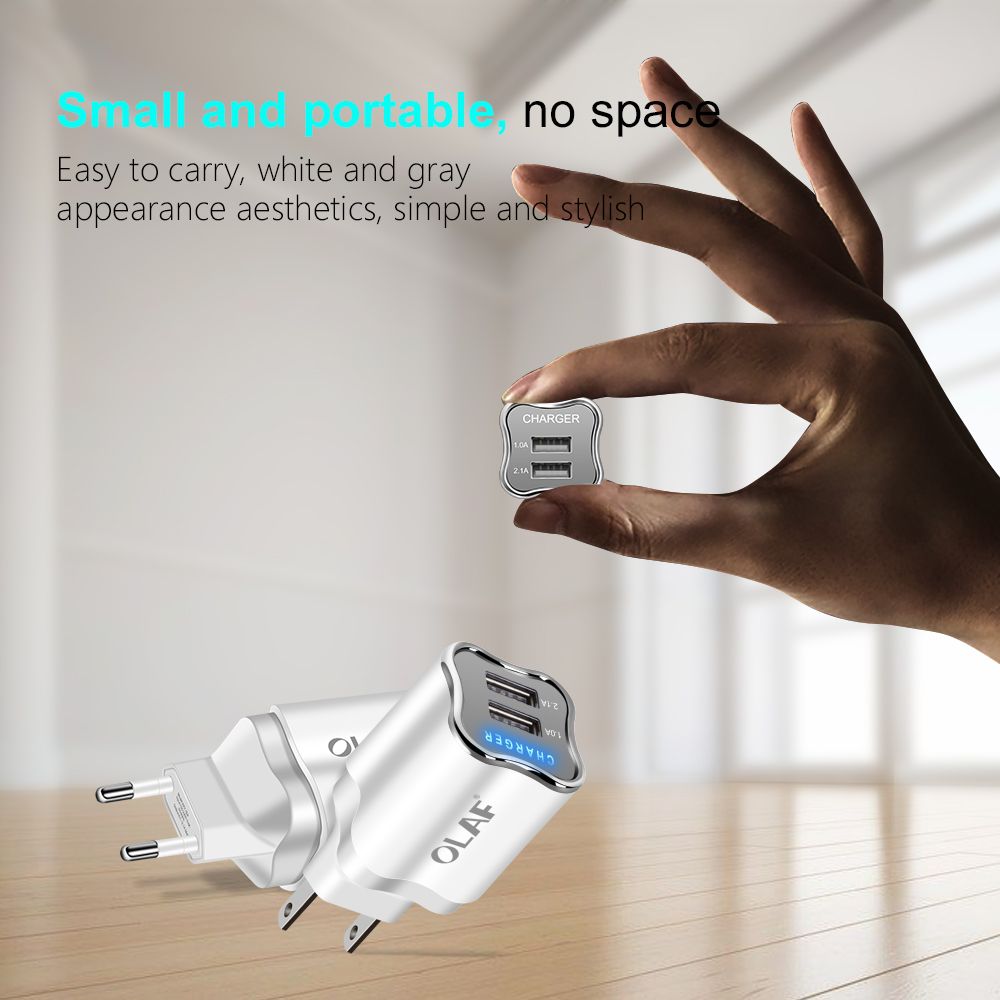 Olaf-Dual-USB-Phone-Charger-EUUS-Plug-LED-Light-5V-21A-Fast-Charging-Adapter-for-iPhone-X-fpr-Samsun-1417255