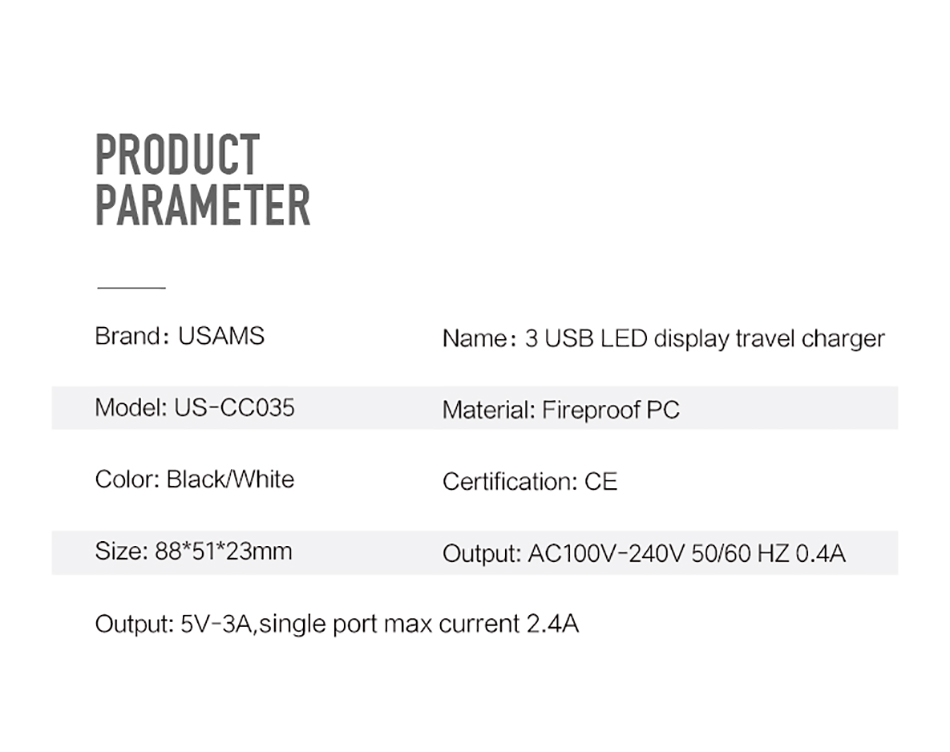 USAMS-US-CC035-3A-3-USB-Ports-EU-Plug-Travel-Wall-Charger-For-iPhoneX-88Plus-Samsung-S9-S8-Xiaomi-6-1183389