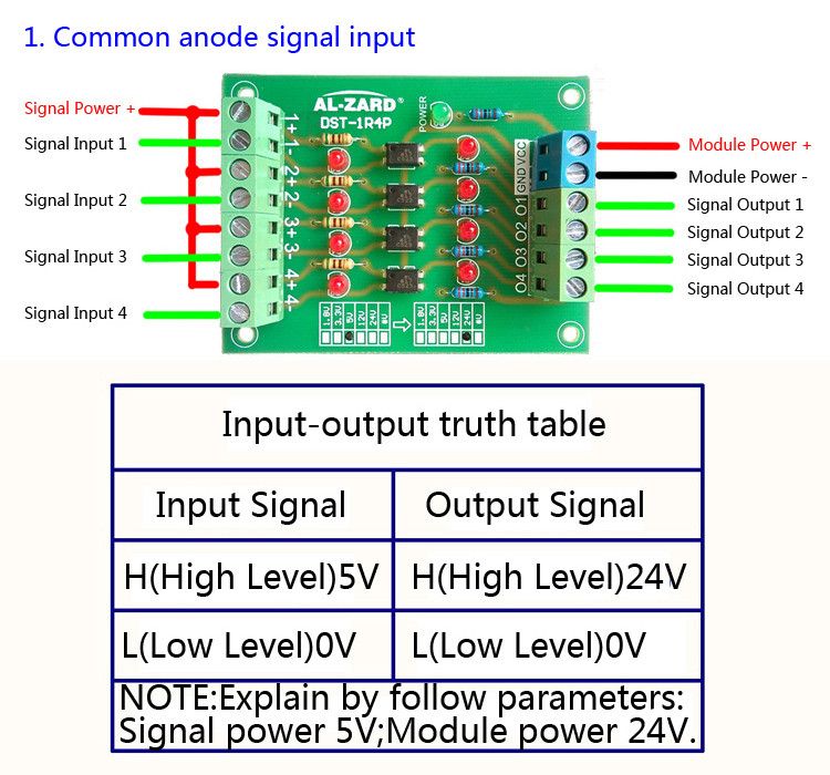 3Pcs-24V-To-5V-4-Channel-Optocoupler-Isolation-Board-Isolated-Module-1286216