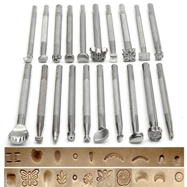 25pcs-Leather-DIY-Carved-Wooden-Hammer-Stainless-Steel-Printing-Toolkits-1091882