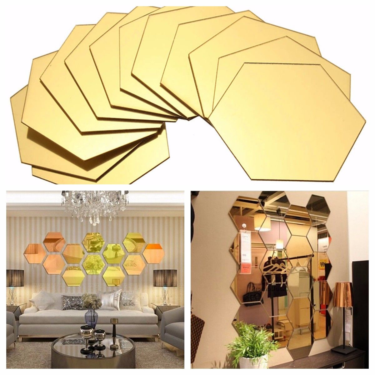 12pcs-3D-Mirror-Hexagon-Vinyl-Removable-Wall-Sticker-Decal-Home-Decor-Art-DIY-1261608