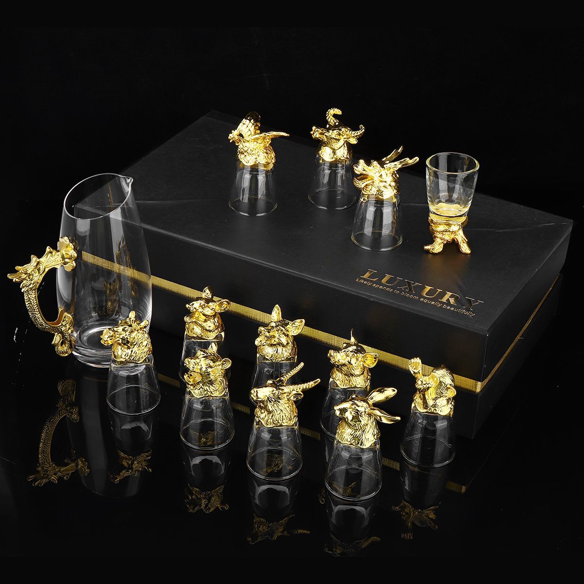 13Pcs-Glass-Spirit-Wines-Cup-Set-Chinese-Zodiac-Kitchen-Dining-Bar-Beers-Drinkware-1719568