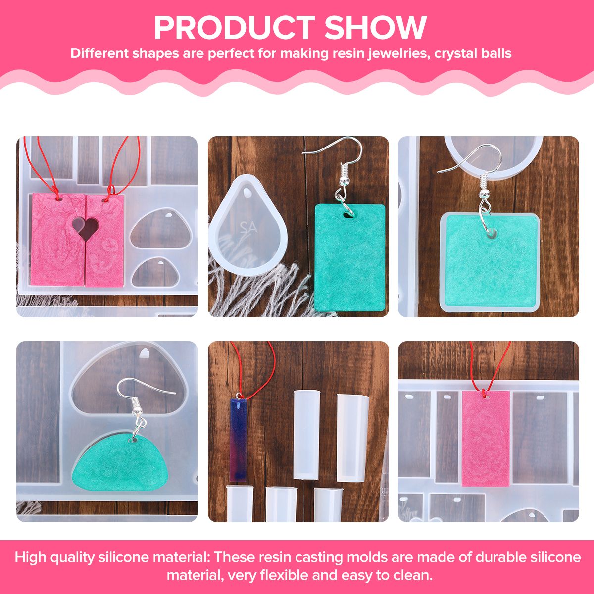 151pcs-Resin-Casting-Silicone-Molds-Epoxy-Spoon-Set-Jewelry-Making-Pendant-Craft-1739567