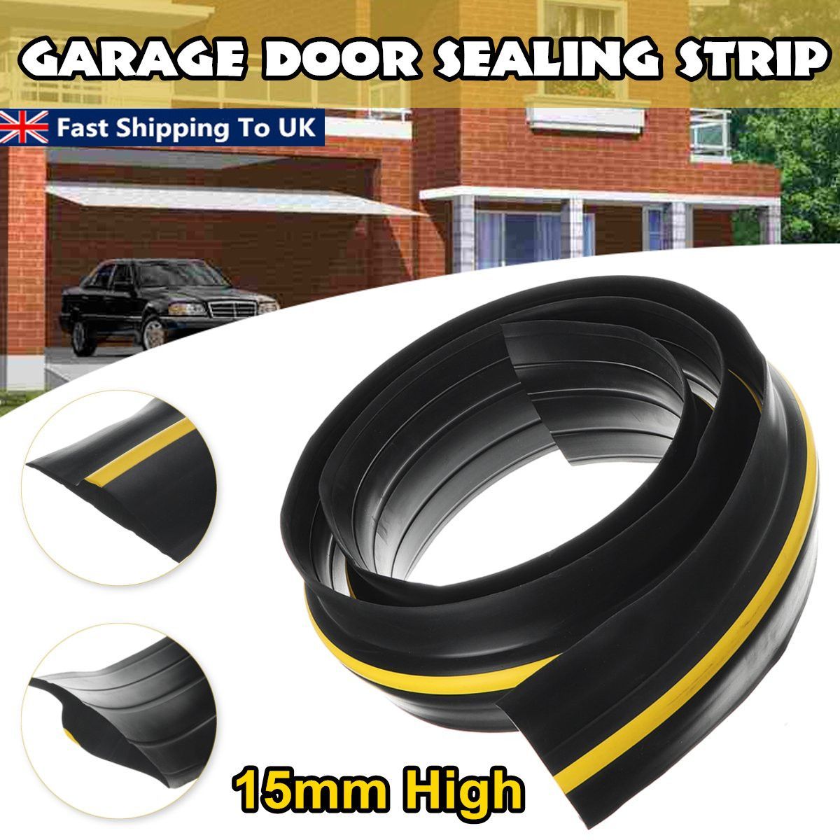 15mm-Garage-Door-Sealing-Strip-Mount-Threshold-Weather-Seal-Draught-Excluder-1689711