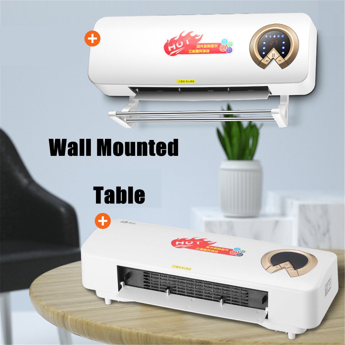 2000W-Wall-Mounted-Remote-Air-Conditioner-Electric-Heater-PTC-220V--Drying-Rack-1750639