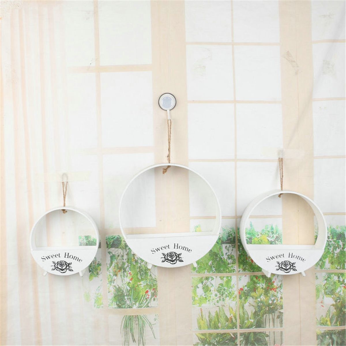 2025cm-Flower-Pot-House-Garden-Plant-Holder-Hanger-Wall-Hanging-Rope-Basket-1439669