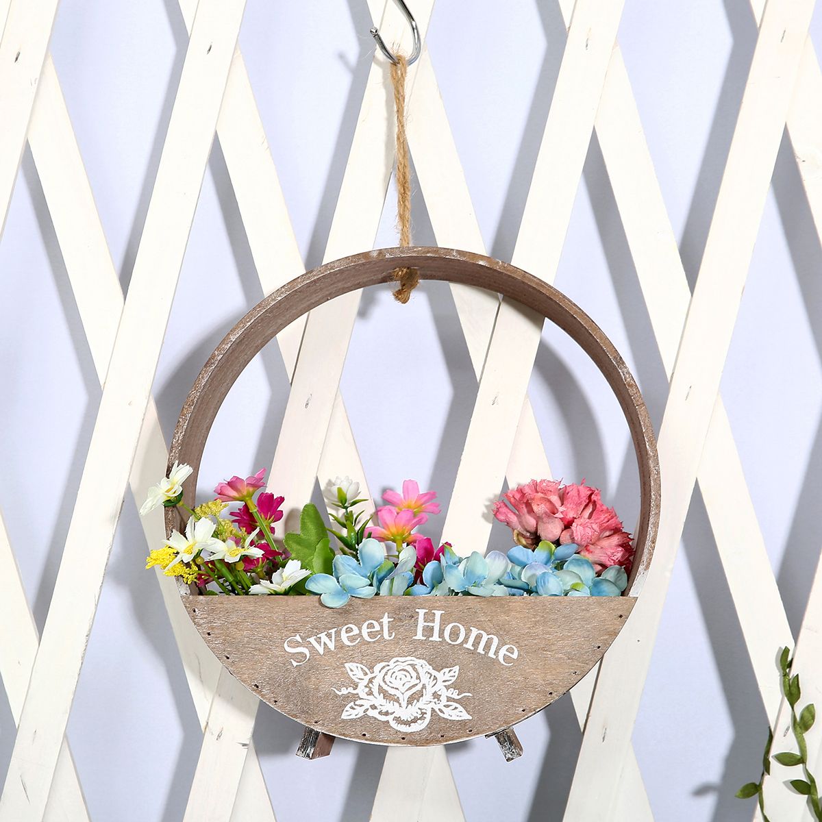 2025cm-Flower-Pot-House-Garden-Plant-Holder-Hanger-Wall-Hanging-Rope-Basket-1439669