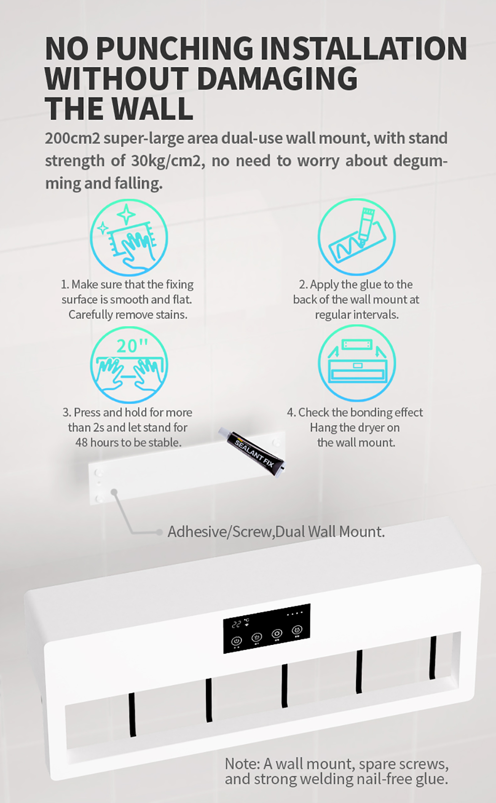 220V-210W-White-Waterproof-Smart-Towels-Dryer-Electric-Towel-Rack-Body-Induction-UV-Sterilization-Di-1655596