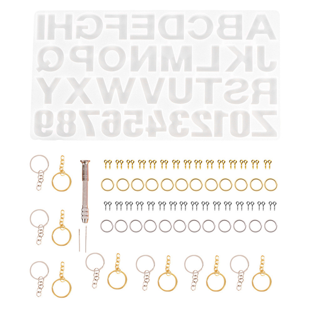 224Pcs-Keychain-Making-Kit-Jewelry-Number-Alphabet-Silicone-Mould-Key-Rings-Jump-Rings-Twist-Drill-S-1675445