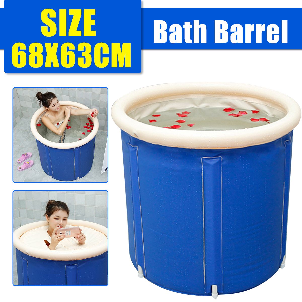 250L-Folding-Portable-Bathtub-PVC-Water-Tub-Intdoor-Room-Adult-Spa-Bath-Blue-1671798