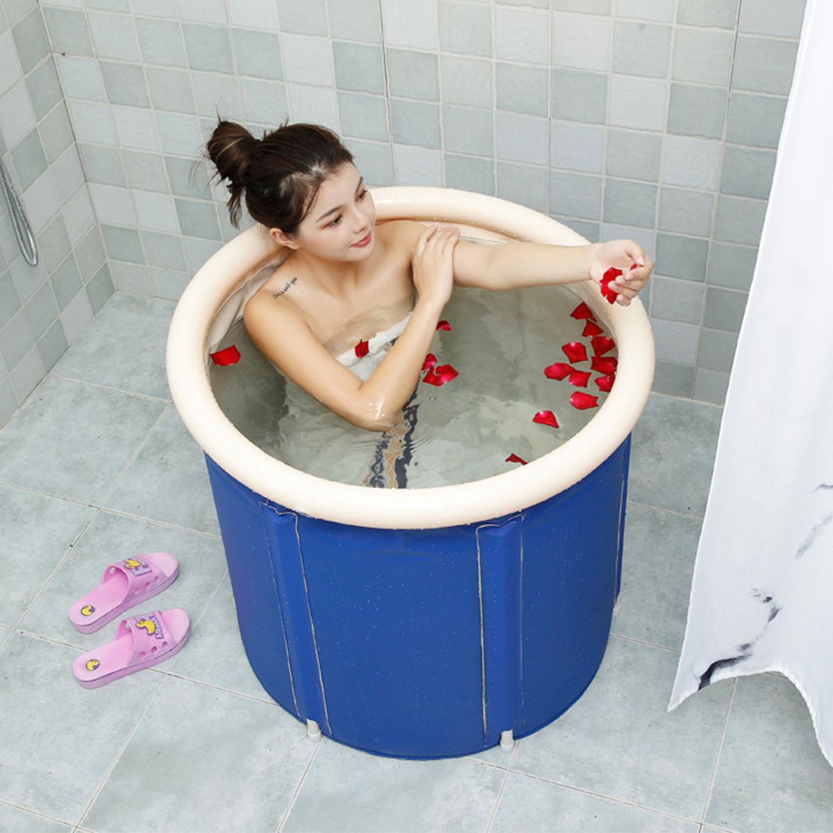 250L-Folding-Portable-Bathtub-PVC-Water-Tub-Intdoor-Room-Adult-Spa-Bath-Blue-1671798