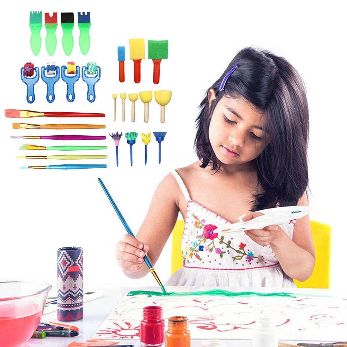 27Pcs-Drawing-Stamp-Painting-Pen-Sponge-Brushes-Storage-Bag-Set-Children-Toys-Gift-1513615