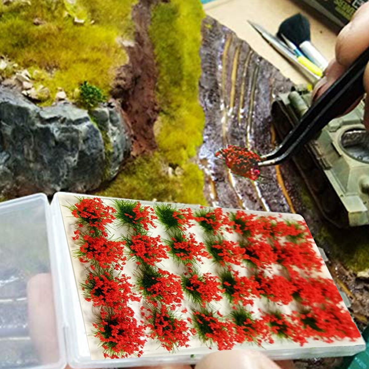 28Pcs-Scene-Mini-Flower-Cluster-Miniature-Model-Landscape-Sand-Table-Decorations-1647574