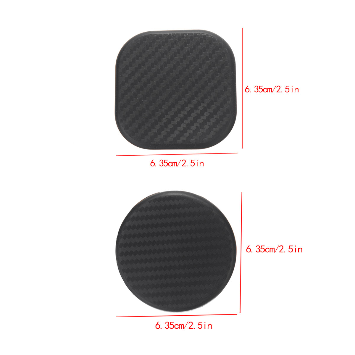 2PcsSet-Auto-Car-Accessories-Water-Cup-Slot-Non-Slip-Carbon-Fiber-Look-Mat-Decorations-1474467