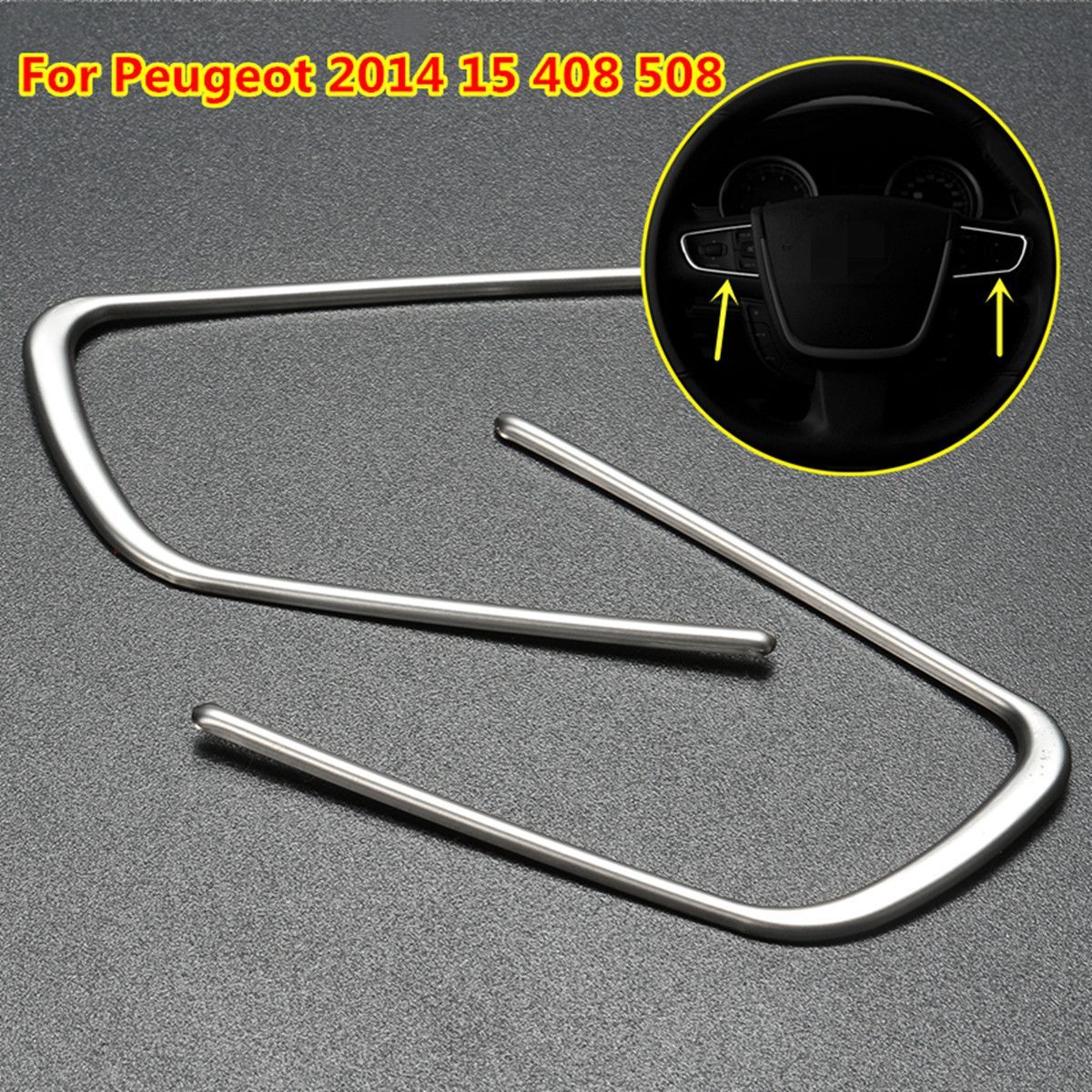 2PcsSet-for-Peugeot-2014-15-408-508-Car-Steering-Wheel-Cover-Moulding-Trim-Strip-New-1566783