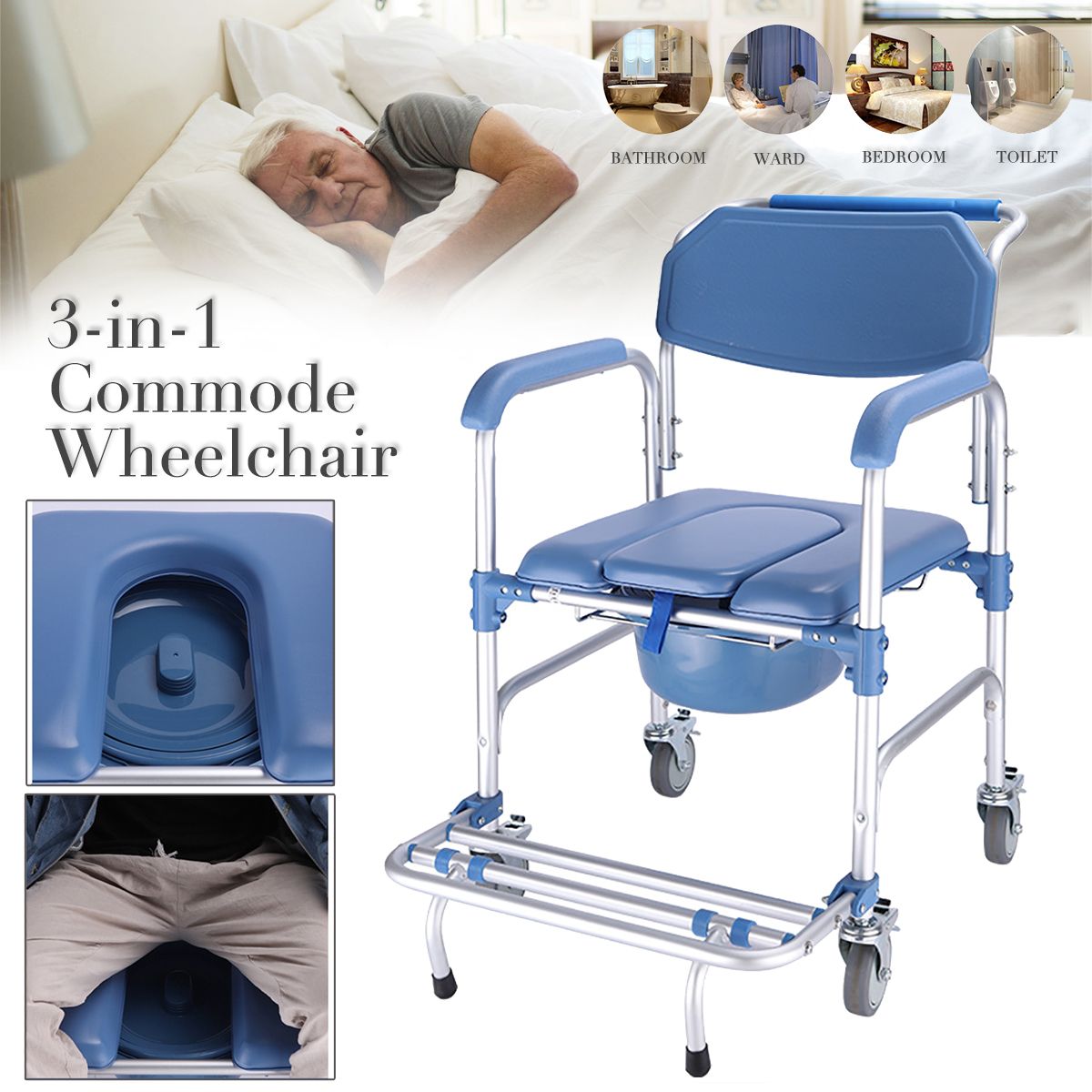 3-in1-Commode-Wheelchair-Toilet-Shower-Seat-Potty-Bathroom-Rolling-Chair-Soft-1670767