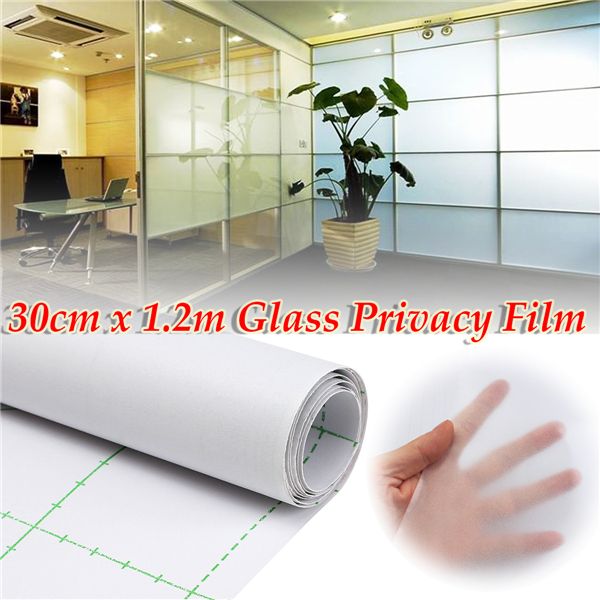 30cm-12M-Frosted-Window-Tint-Glass-Privacy-PVC-Film-For-DIY-HomeOfficeStore-1118923