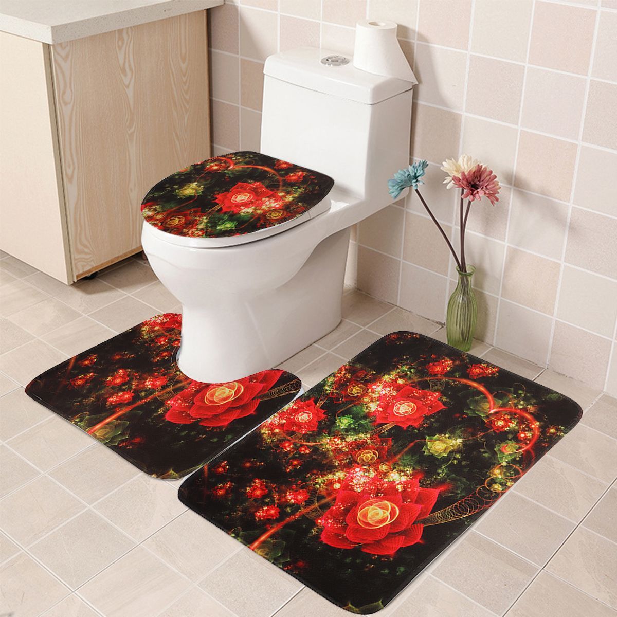 3PCS-Non-Slip-Bathroom-Pedestal-RugLid-Toilet-CoverBath-Floor-Mat-1563834