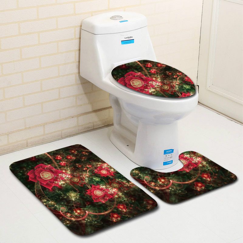 3PCS-Non-Slip-Bathroom-Pedestal-RugLid-Toilet-CoverBath-Floor-Mat-1563834