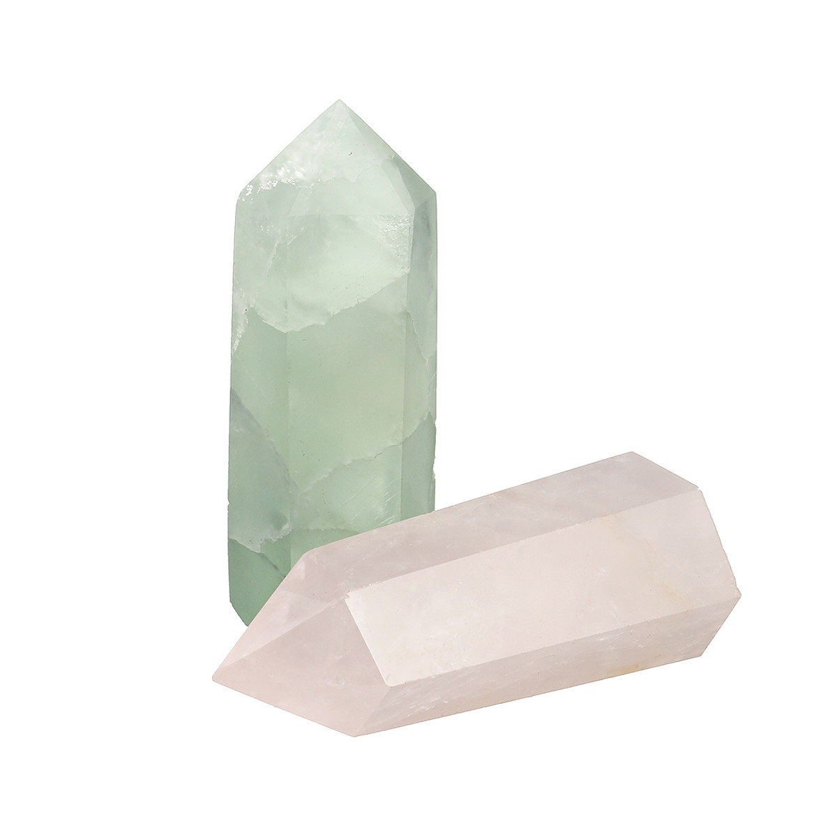 3Pcs-Natural-Rose-Quartz-Green-Fluorite-Obelisk-Amethyst-Crystals-Point-Wand-Healing-1535715