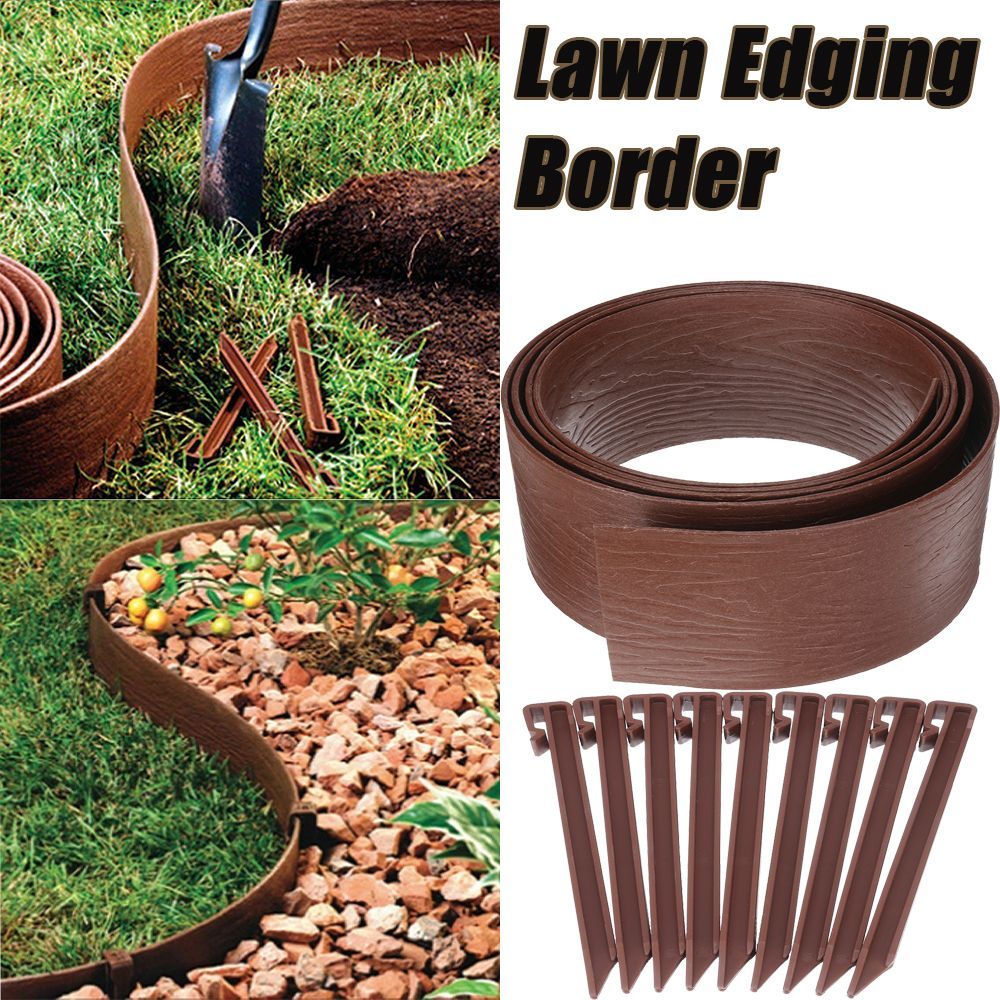 3quot-x-5quot-Plastic-Garden-Backyard-Landscape-Lawn-Edging-Plant-Border-Decorations-1528422