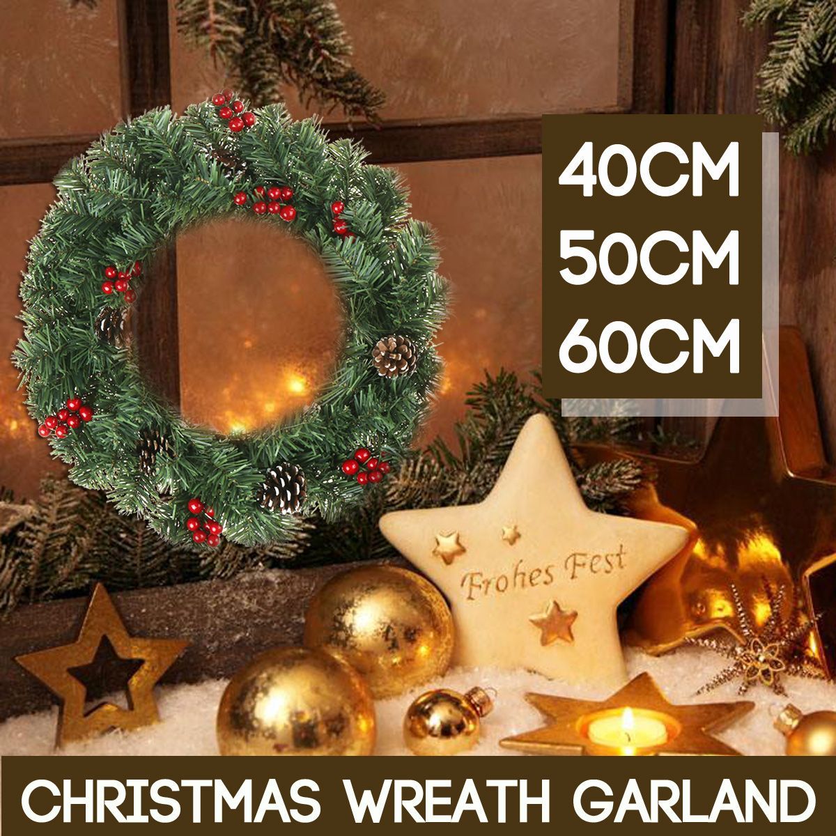 405060cm-Christmas-Garland-With-Pine-Cones-XMAS-Window-Wreath-Decorations-1608351