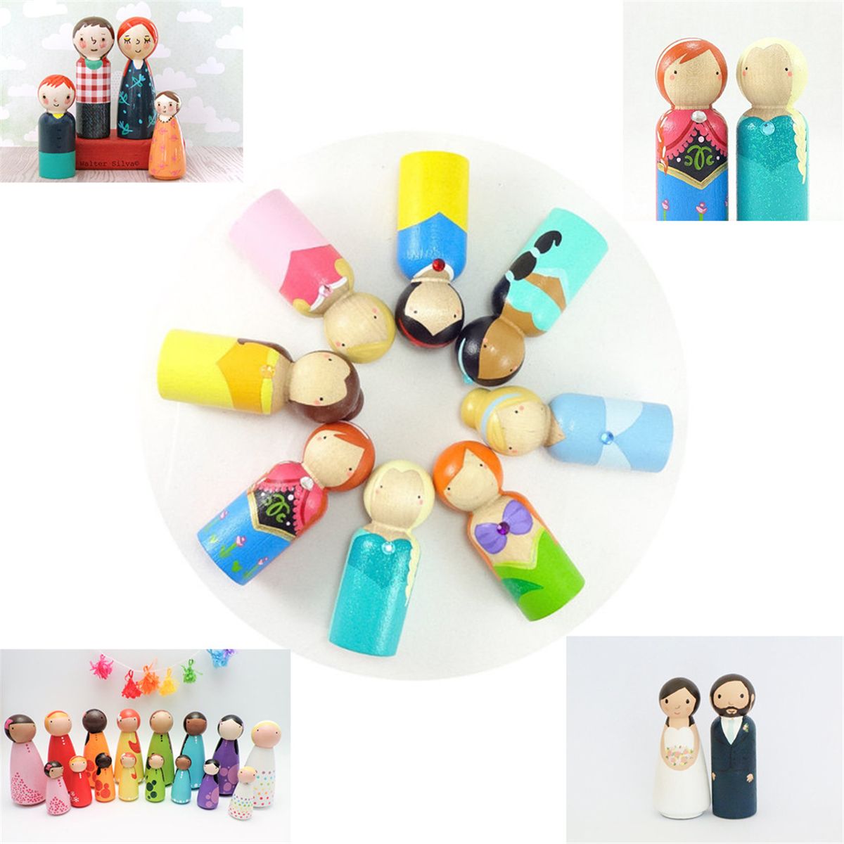 40Pcs-Female-Male-Wooden-People-Peg-Dolls-Figures-Wedding-Cake-Top-Decor-1227670