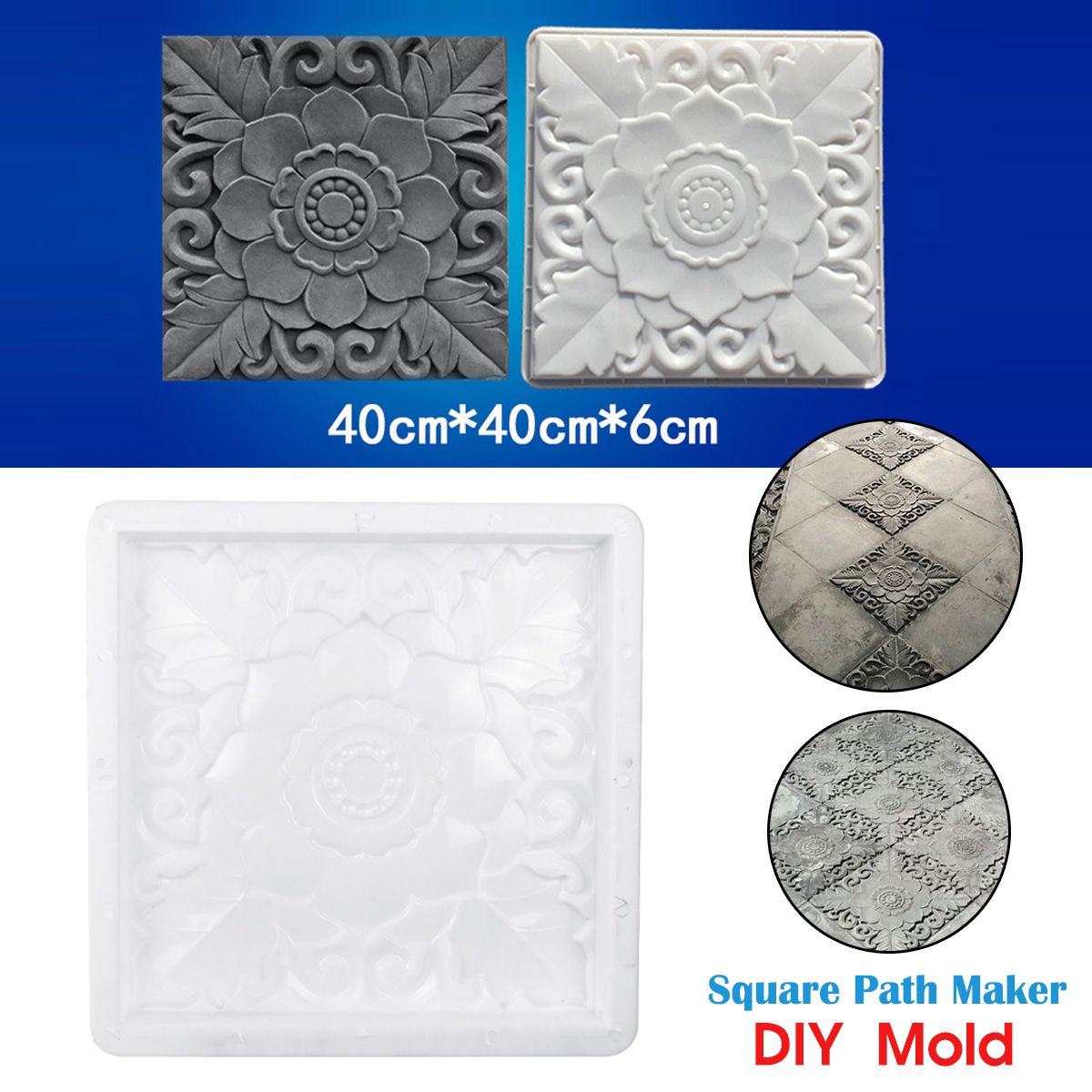 40x40CM-Home-DIY-Garden-Path-Maker-Road-Paving-Cement-Stone-Mold-Mould-Brick-Decorations-1517312