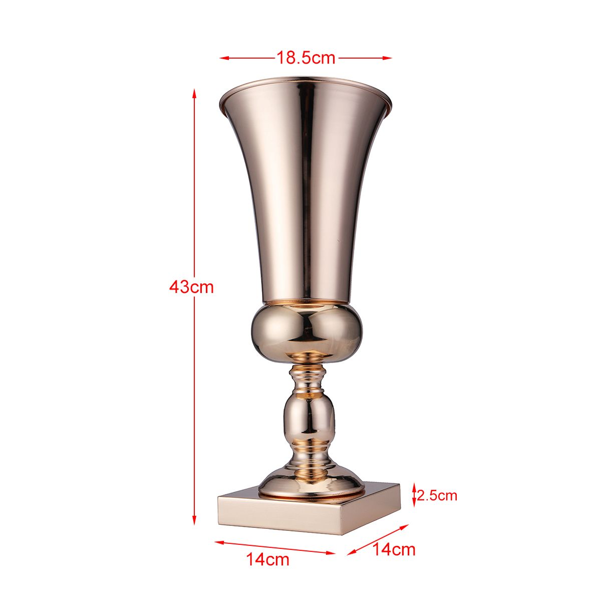 43cm-Stunning-Luxury-Silver-Gold-Flower-Vase-Wedding-Table-Centrepiece-Decor-1462287