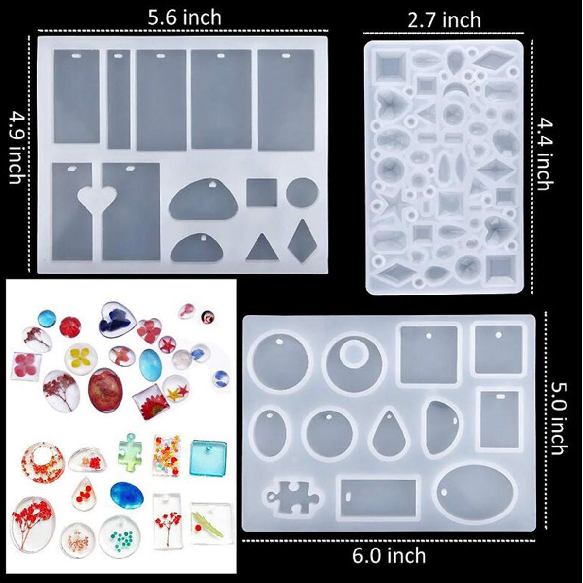 48277pcs-Resin-Casting-Molds-Kit-Jewelry-Pendant-Silicone-Mould-Making-Craft-1762953