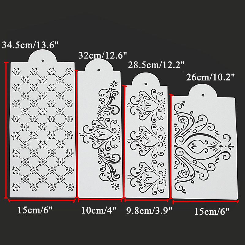 4Pcs-Damask-Lace-Flower-Designer-Stencil-Mould-for-Wedding-Party-Cake-Decorations-1434244