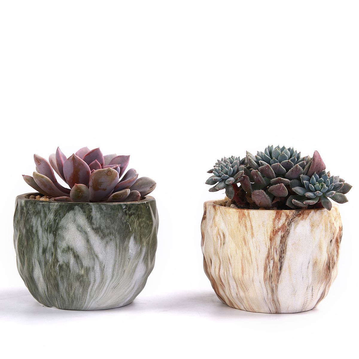 4Pcsset-Ceramic-Natural-Stone-Style-Flower-Succulent-Planting-Pot-Garden-Decor-1588603