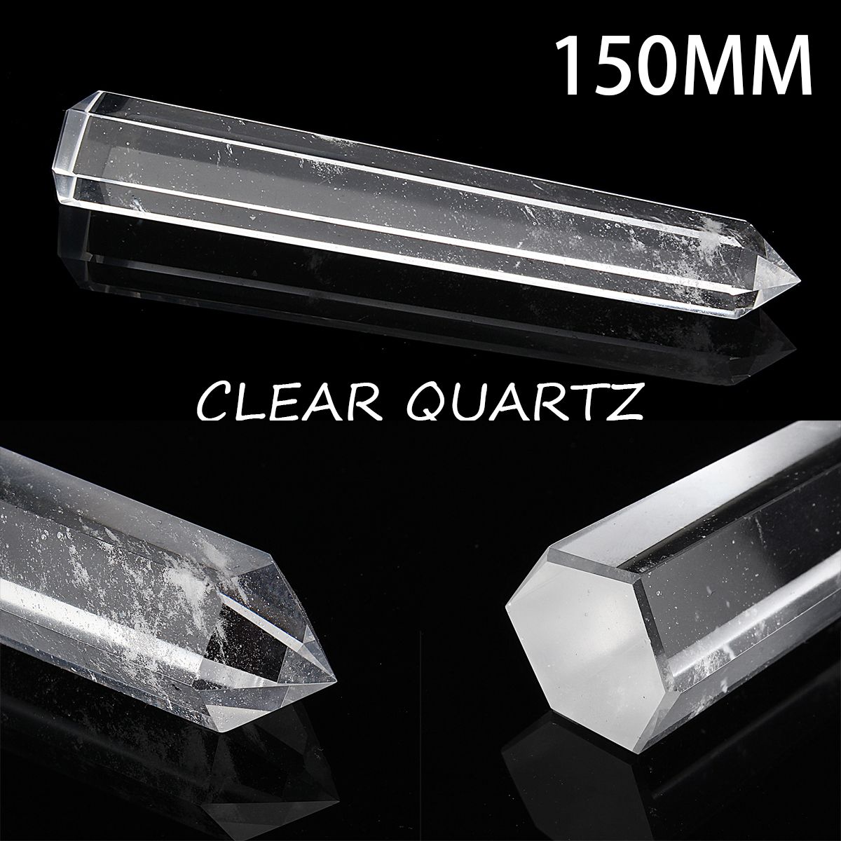 50g-100-Natural-Clear-Quartz-Crystal-Point-Specimen-Healing-Rock-Stone-150mm-Home-Decorations-Gift-1402433