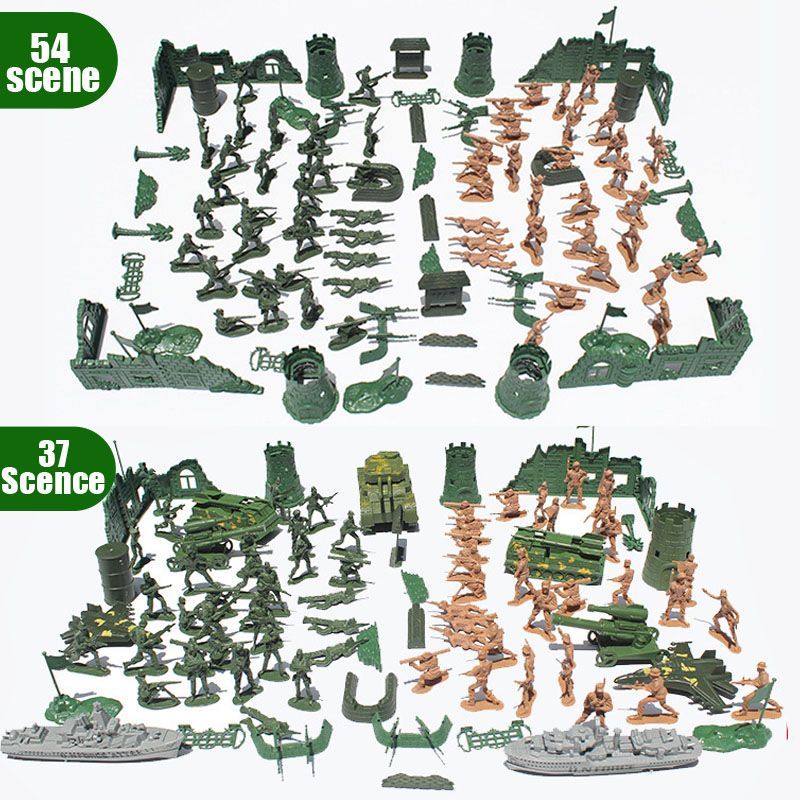 54-Scene--37-Scene-60-Soldiers-Military-Model-WW2-Scene-Army-Model-Brick-Tank-Figure-Collection-DIY--1472977