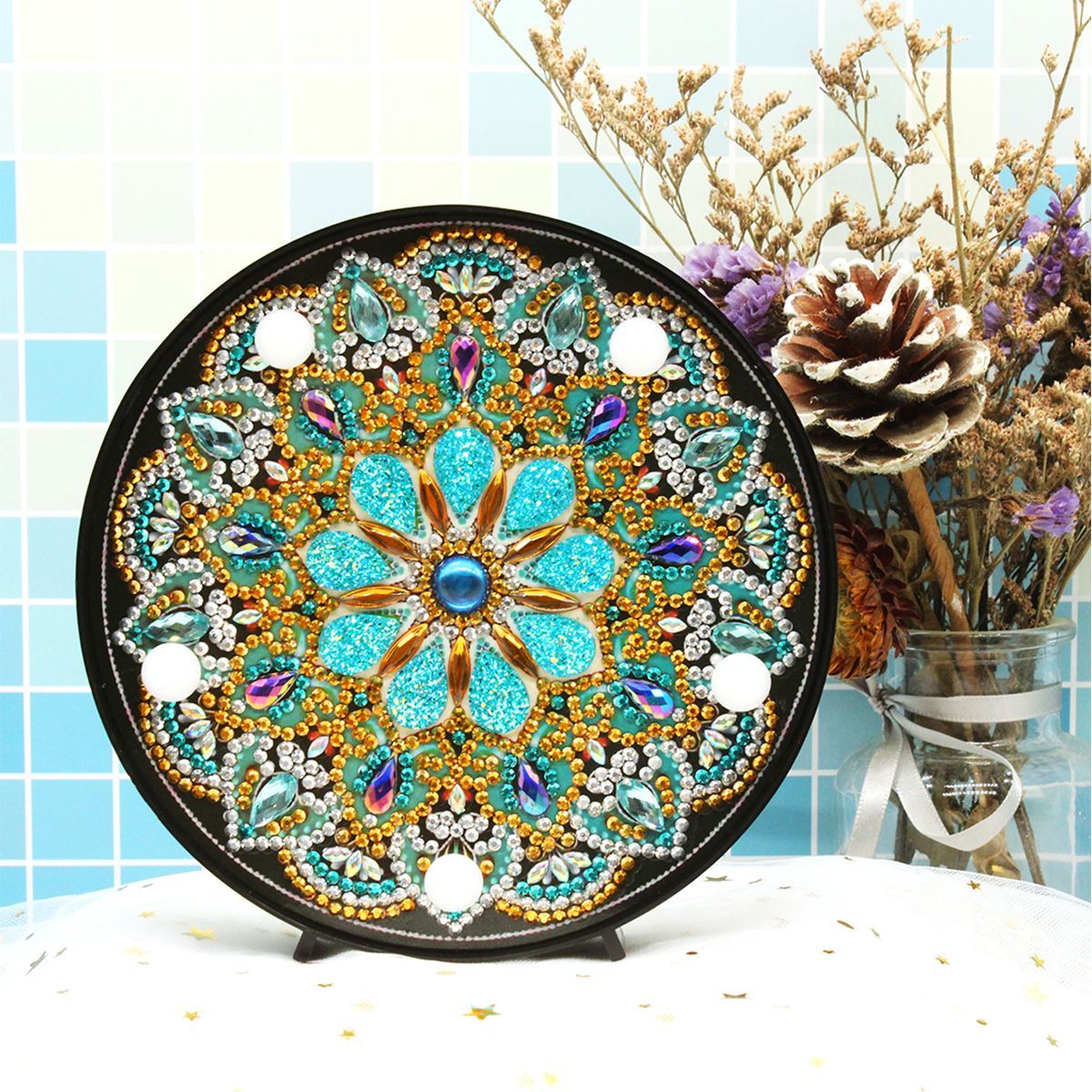 5D-Diamond-Painting-Mandala-Embroidery-Full-Special-Shaped-Drill-LED-Lamp-light-1685991