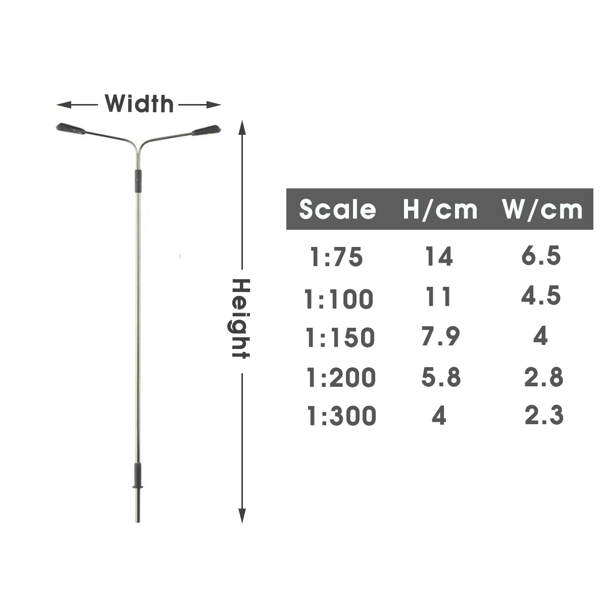 5Pcs-3V-Model-LED-Street-Light-Double-Head-Train-Layout-Landscape-White-Lighting-1659998