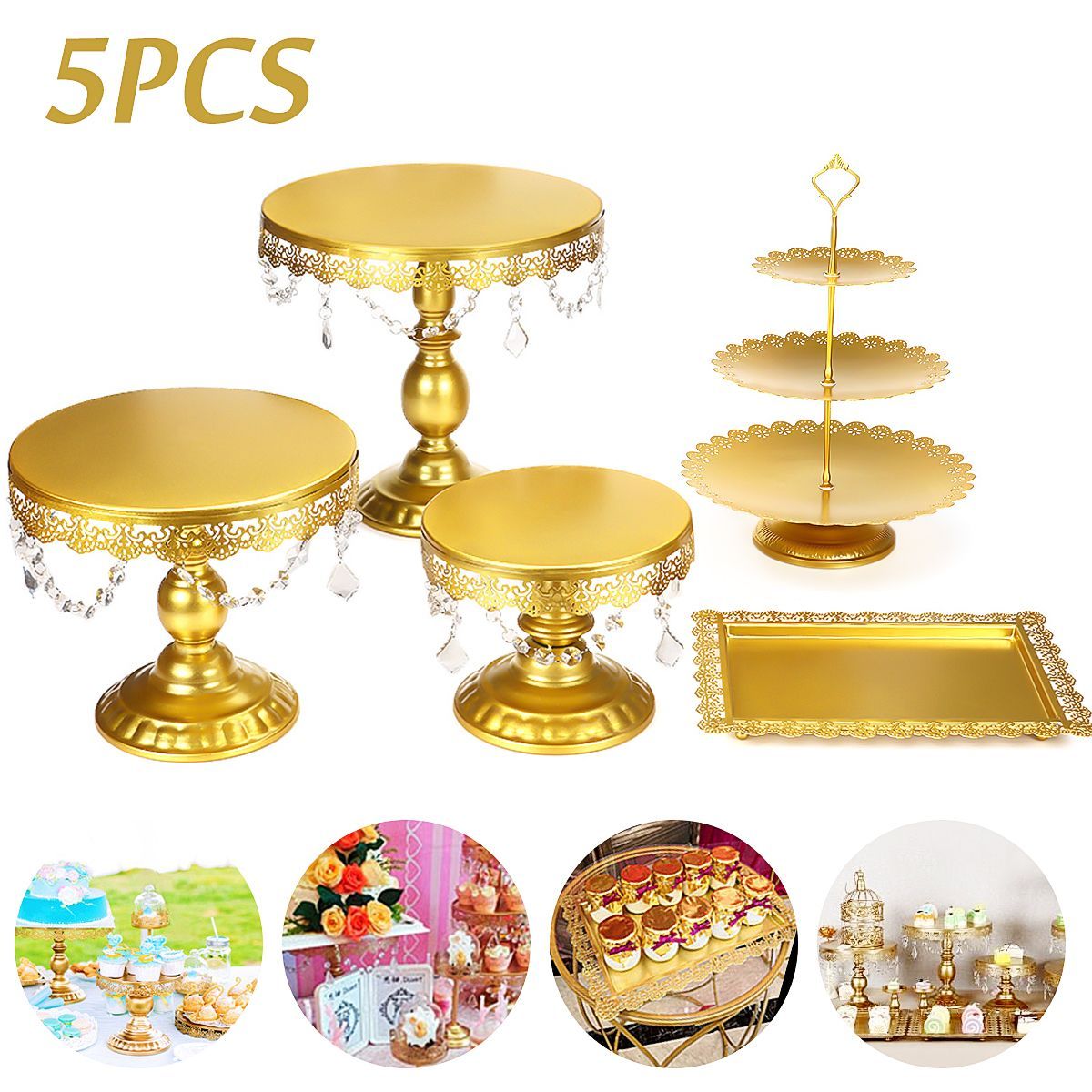5Pcs-Metal-Cupcake-Stand-Cake-Dessert-Wedding-Event-Party-Display-Tower-Plate-1700346