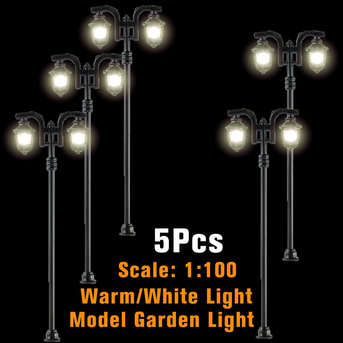 5PcsSet-1-100-HO-Scale-LED-Model-Garden-Lights-Street-Light-Road-Lamps-2-Head-1616052