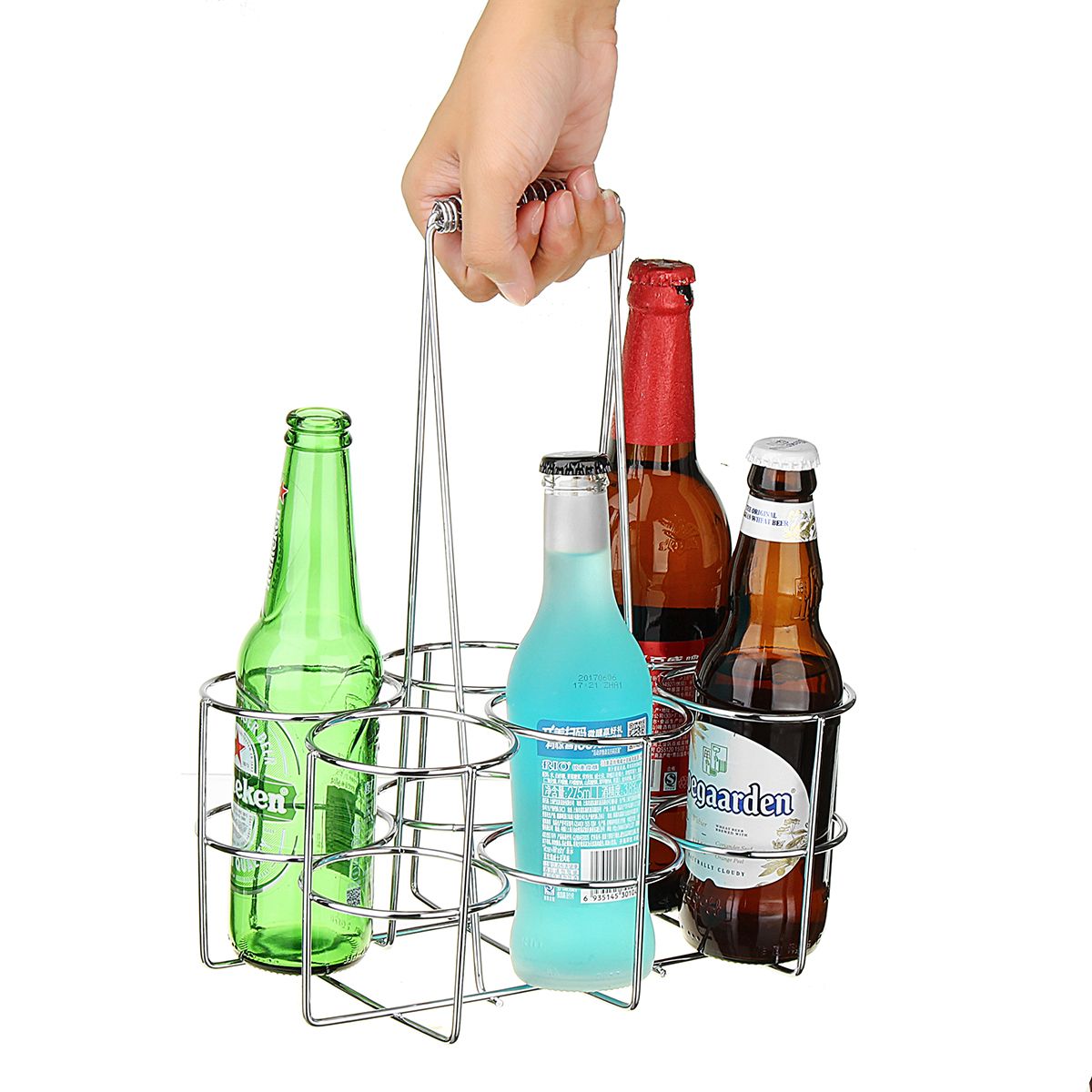 6-Bottles-Metal-WineLiquor-Cabinet-Storage-Rack-Stand-Holder-Bar-Kitchen-Display-Decor-1557444