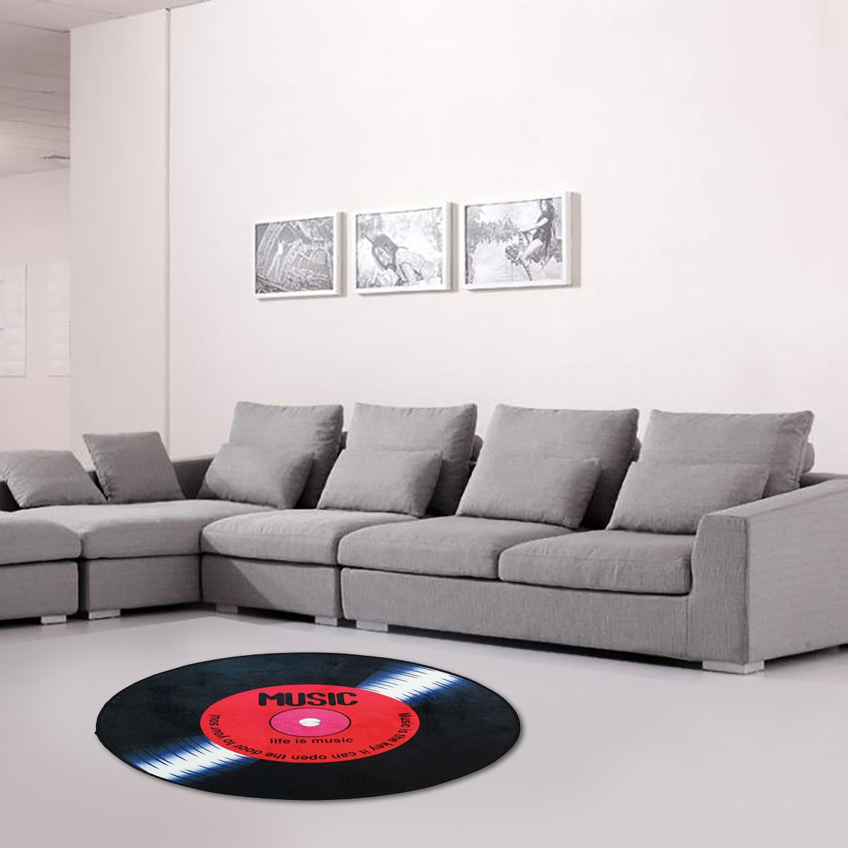 6080100120cm-Vinyl-Record-Printed-Soft-Fabric-Round-Floor-Mat-Carpet-Room-Area-Bedroom-Rug-1384379