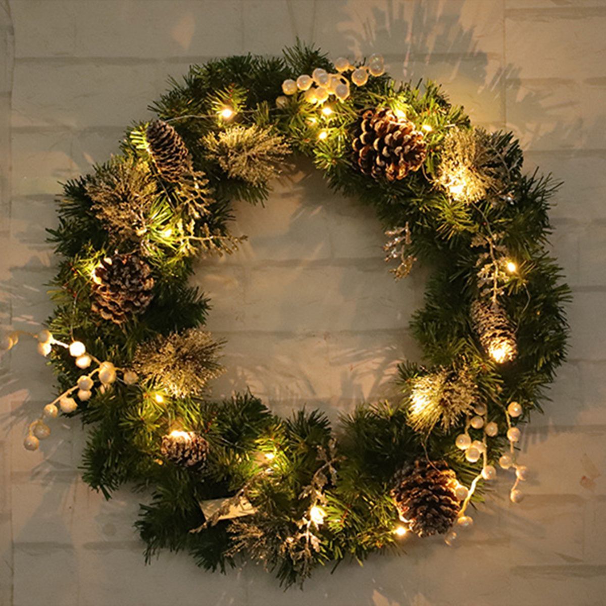 60CM-LED-Light-Christmas-Garland-Xmas-Nuts-Home-Shop-Door-Wall-Wreath-Decorations-1553565