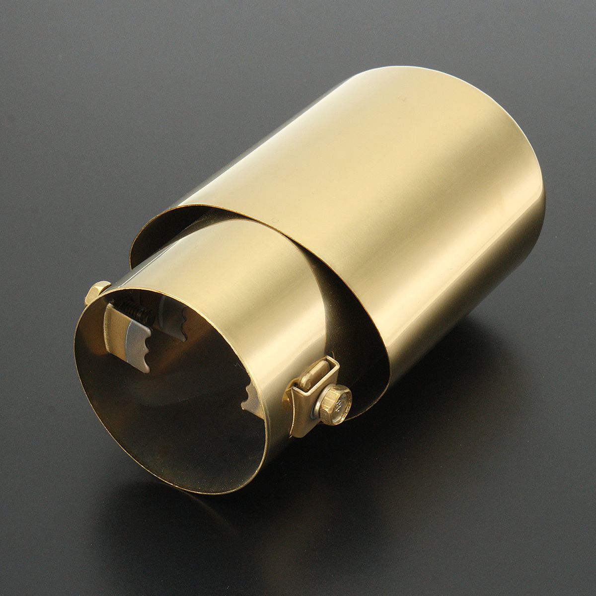 63mm-Universal-Gold-Stainless-Steel-Car-Rear-Inlet-Exhaust-Muffler-Tip-Silencer-1334788