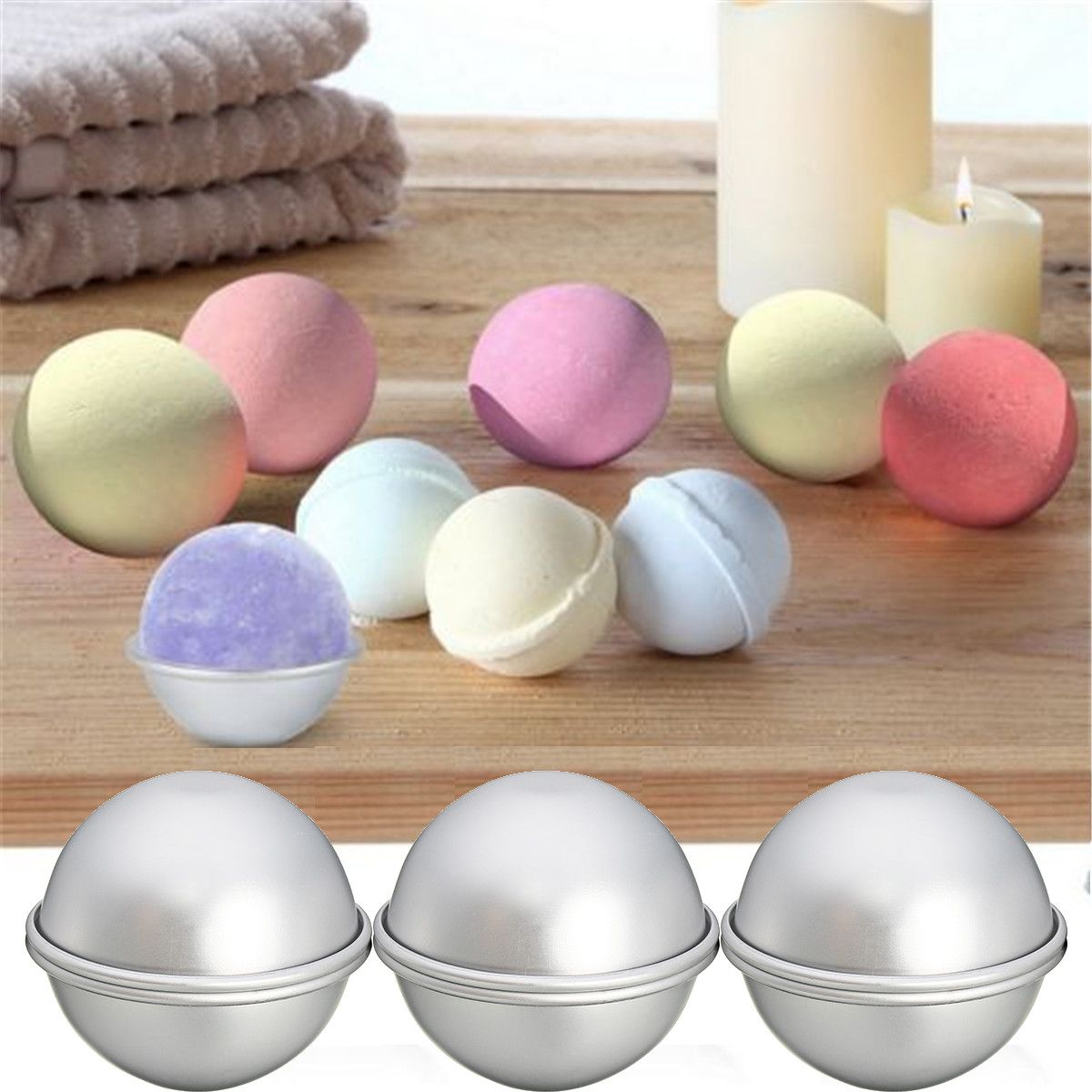 6Pcs-65mm-Aluminum-Bath-Bomb-Making-Mould-Metal-Ball-Soap-Mold-Pastry-Cake-DIY-Silver-1351627