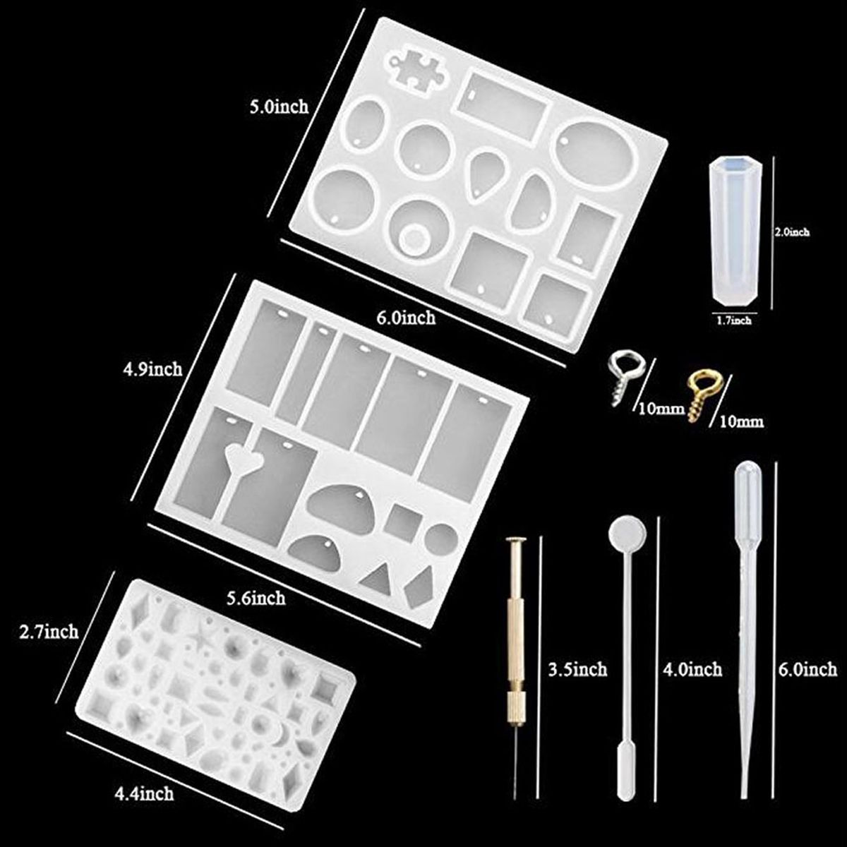 77PCS-DIY-Bracelet-Pendant-Epoxy-Mold-Set-Jewelry-Pendant-Mould-Craft-1757002