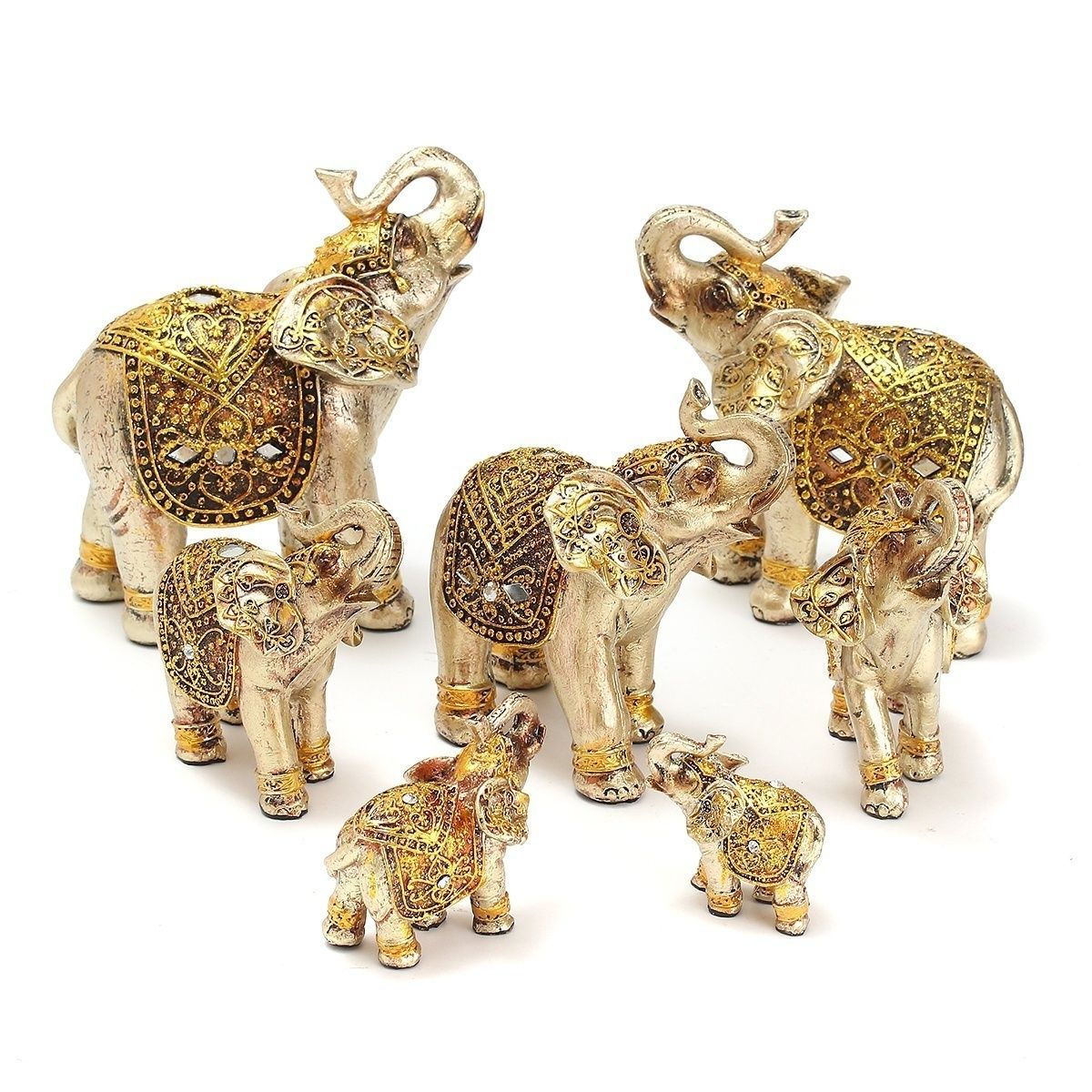 7Pcs-Feng-Shui-Golden-Elephant-Statue-Lucky-Wealth-Figurine-Gift-Home-Decor-1690816