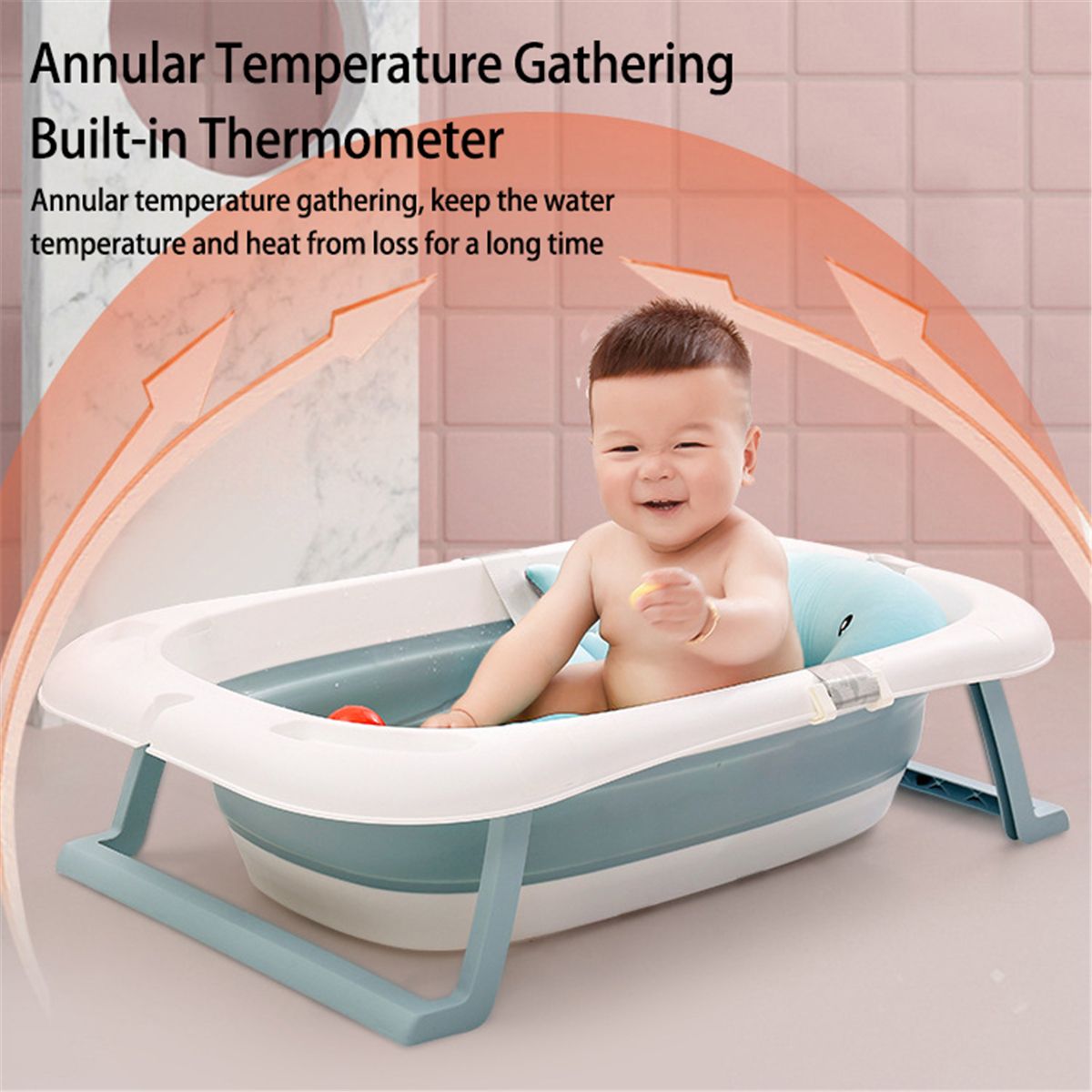 82cm323in-Portable-Foldable-Baby-Infant-Bathtub-Shower-Bath-Tub--Thermometer-1757295