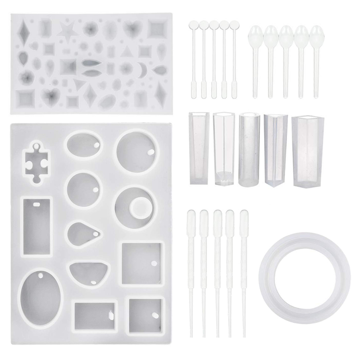 98PcsSet-Pendant-Trays-Set-DIY-Jewelry-Bezel-Making-Crystal-Bracelet-Pendant-Silicone-Resin-Mould-Je-1625836